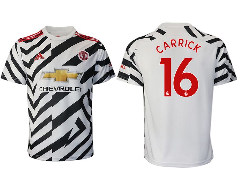 Men 2020-2021 club Manchester United away aaa version #16 white Soccer Jerseys